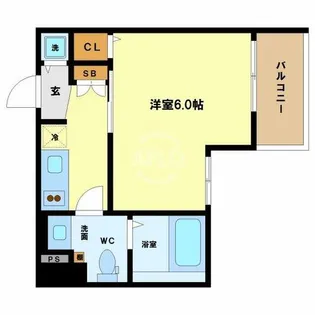 エスリード阿波座ノースプレイス【5階】の間取り