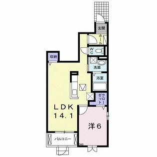 ビラ・アリエッタ【1階】の間取り