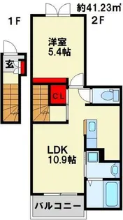アンブラッセⅡ【2階】の間取り