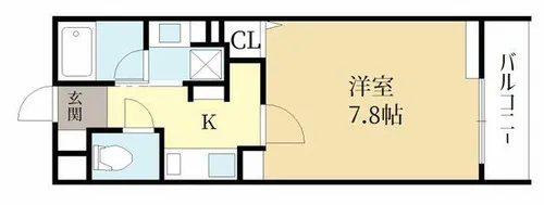 THE ROSE RES 一乗寺【3階】の間取り