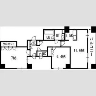 グランカーサ裏参道【6階】の間取り