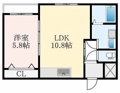 大阪府堺市美原区北余部【アパート】の間取り