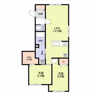 ラヴェルテュ播磨町【1階】の間取り