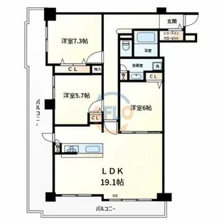ユニライフ阿倍野Ⅱ【3階】の間取り