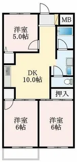 大阪府富田林市喜志町5丁目【マンション】の間取り