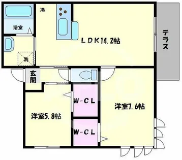 The Abeno【3階】の間取り