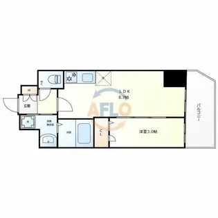 プレサンス天王寺デルニエ【2階】の間取り