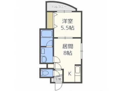 オルセー医大前【4階】の間取り