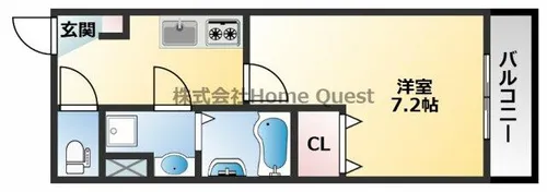 REGIES近大長瀬【1階】の間取り