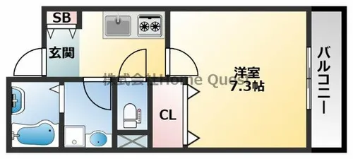 REGIES近大長瀬【1階】の間取り