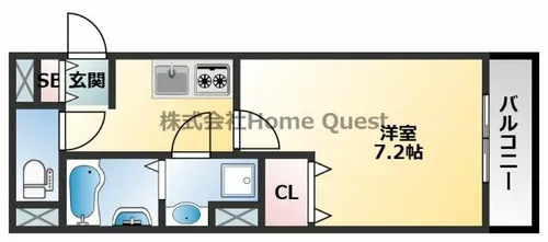 REGIES近大長瀬【1階】の間取り