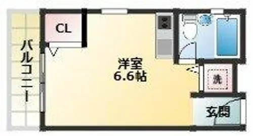ヒラクハイツ【2階】の間取り