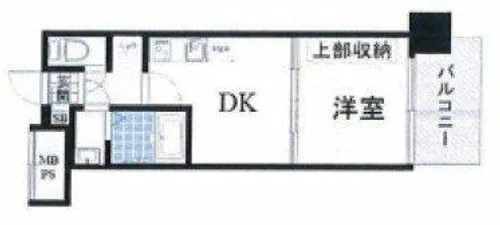エスプレッソ難波Ⅱ【3階】の間取り