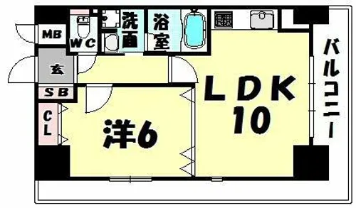 リーガル南船場【7階】の間取り