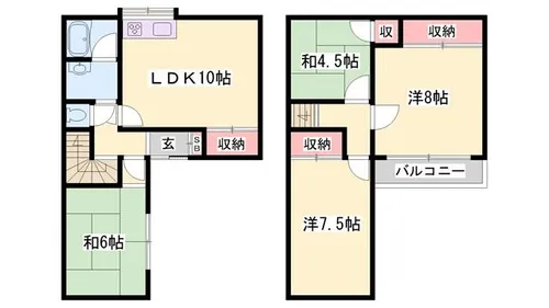 兵庫県神崎郡市川町小室【一戸建】の間取り