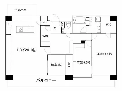 大阪府大阪市中央区玉造1丁目【マンション】の間取り