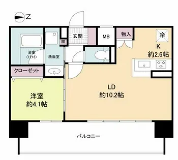 ソルレヴェンテ新梅田【4階】の間取り