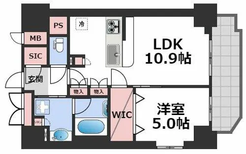 エステムプラザ南船場レジスタ【6階】の間取り