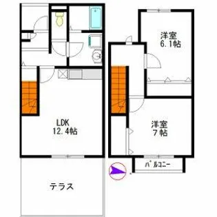 アスピリアOle【1階】の間取り