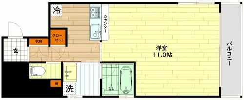 大阪府大阪市都島区高倉町1丁目【マンション】の間取り