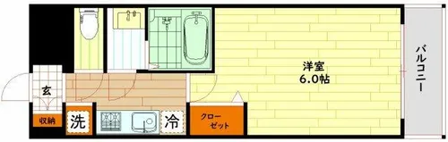 大阪府大阪市東成区中本5丁目【マンション】の間取り