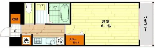 大阪府大阪市東成区東今里2丁目【マンション】の間取り