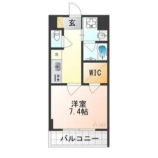 ベラジオ雅び烏丸十条Ⅱ【7階】の間取り