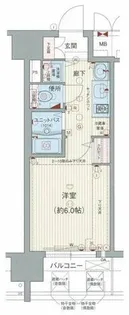 プレサンス上町台東平【3階】の間取り