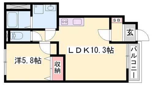 サンフィット【103号室】の間取り