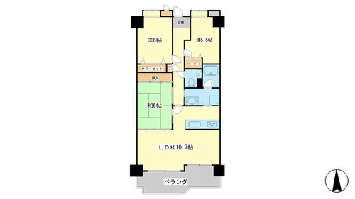 サンパティック的形【9階】の間取り