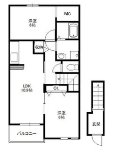 福岡県太宰府市向佐野1丁目【アパート】の間取り