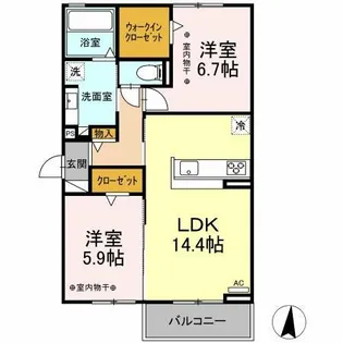 プログレス【3階】の間取り