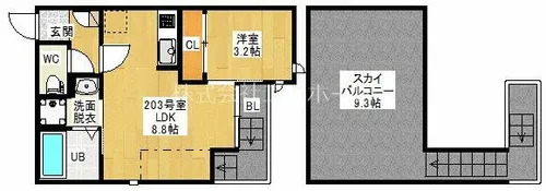 Grandtic Castle(キャッスル)【2階】の間取り