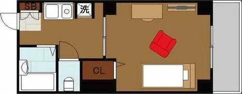 エヌカレドニア堺【202号室】の間取り