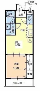 フジパレス草尾【217号室】の間取り