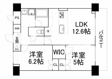 グランドレッセ今里【8階】の間取り