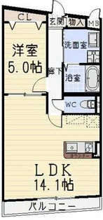 メゾンダール【1階】の間取り