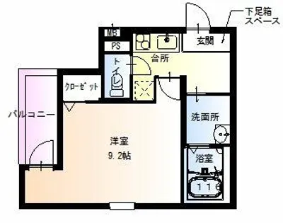 フジパレス河内花園Ⅴ番館【2階】の間取り