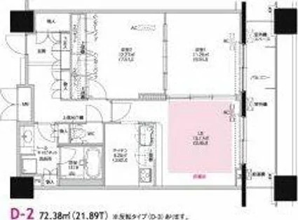 グラン・アベニュー白川公園【13階】の間取り