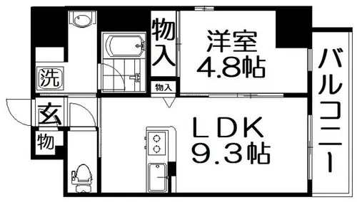 レジデンス櫂 枚方駅前【301号室】の間取り