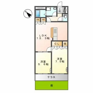 ヴァインベルク【1階】の間取り