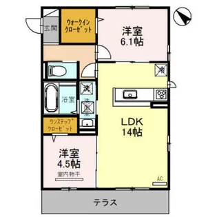ディールーチェ中百舌鳥【1階】の間取り