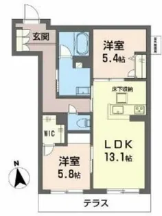 グランリノス【2階】の間取り