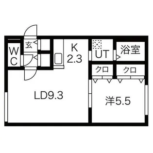 レストシティ琴似【4階】の間取り