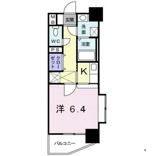 福岡県福岡市中央区六本松4丁目【マンション】の間取り