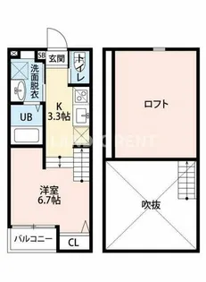 南片江ルクス【1階】の間取り