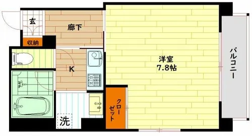 キャピトル天神橋【15階】の間取り
