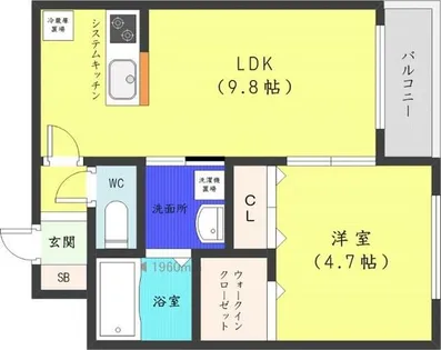 Cozy Place琴似【1階】の間取り