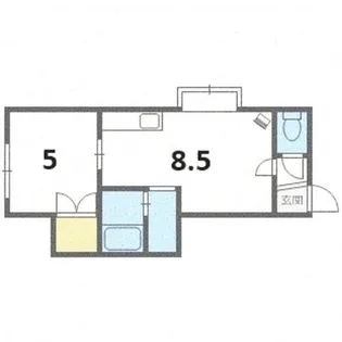 北海道札幌市手稲区新発寒五条9丁目【アパート】の間取り