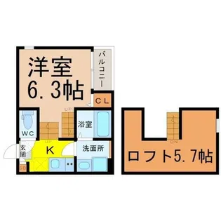 プランドール矢田【1階】の間取り